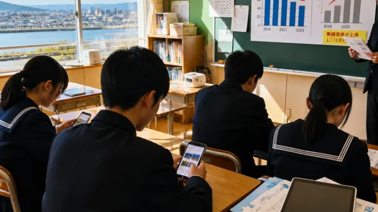 中学の学力低迷続く 一方でスマホ長時間利用が拡大