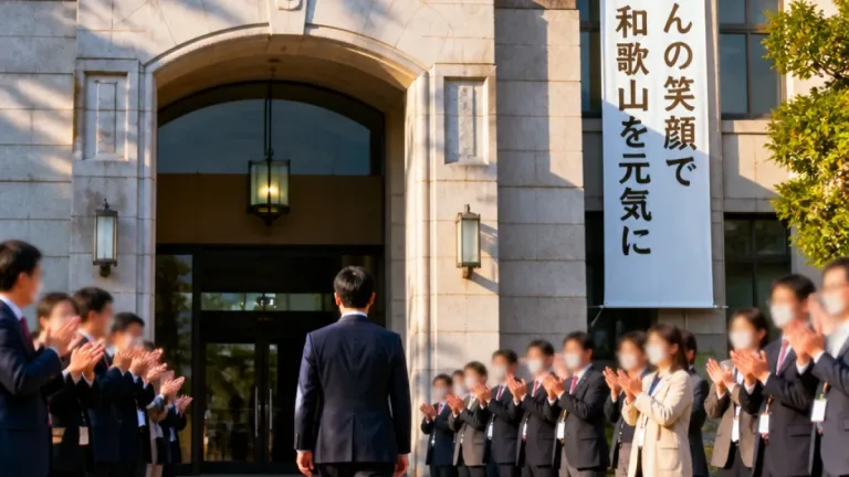 和歌山の新市政スタート 尾﨑太郎市長が初登庁、風通し重視で職場環境改善に意欲