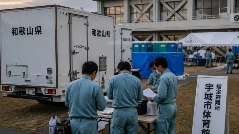 和歌山県、熊本地震被災地へ職員とトイレカーを派遣