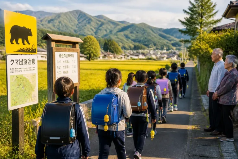 山形でクマ出没増 通学の安全対策に“クマ鈴”広がる