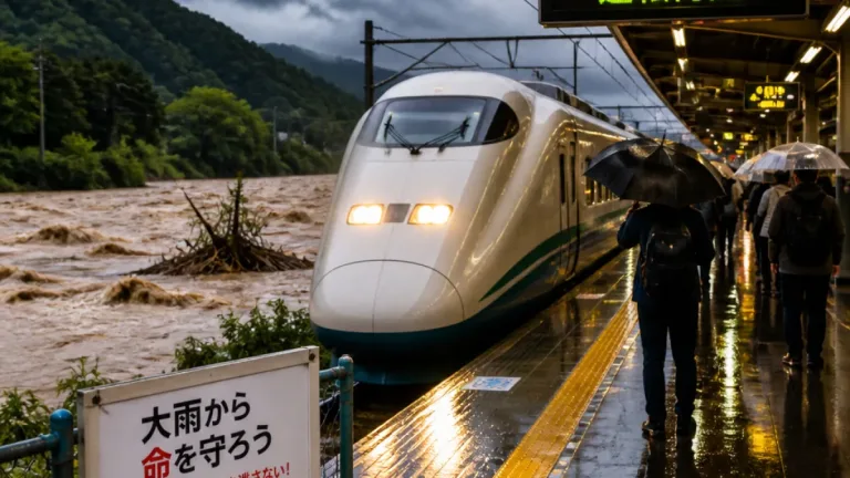 山形で山形新幹線一時運転見合わせ後に運転再開 大雨の影響続く