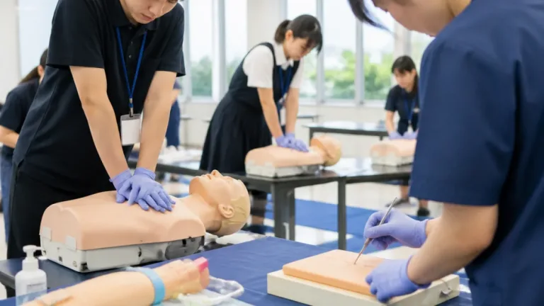 山口で中高生が医師の実技体験 将来の県内医療につなげる狙い