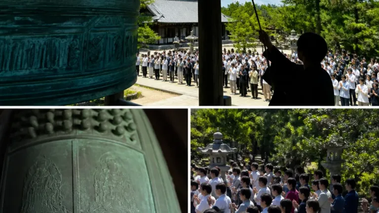 山口・興隆寺で平和祈念の鐘打ち行事 日常の大切さを再確認