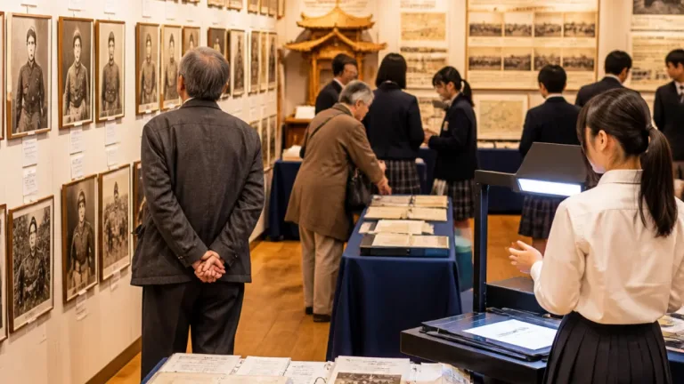 山口・三坂神社の奉納写真を家族に返す展示会が開幕