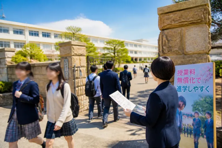私立高校入学者が増加 授業料無償化で選択に変化