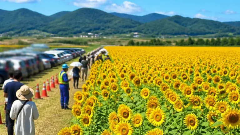 山元町で300万本のヒマワリが見頃に