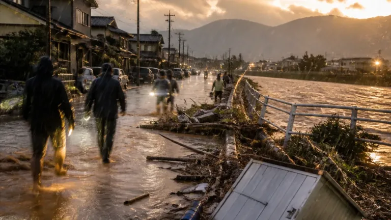 短時間で記録的豪雨 山梨で一時間約110ミリの激しい降り