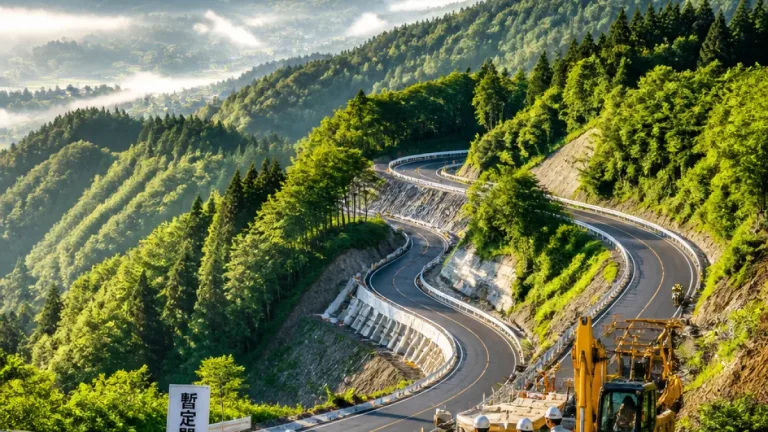 八十里越の国道289号、暫定開業へ期待