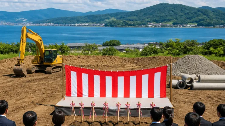 野洲に県立高専が着工 地域の理工系人材育成へ一歩