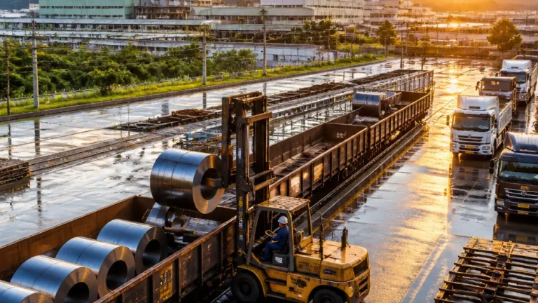 安来の特殊鋼 輸送でトラックから鉄道へ切り替え、同業他社と連携