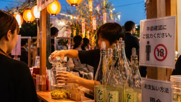 八鹿酒造が「なしかぼす」を初披露 大分七夕まつりで杯売り出店