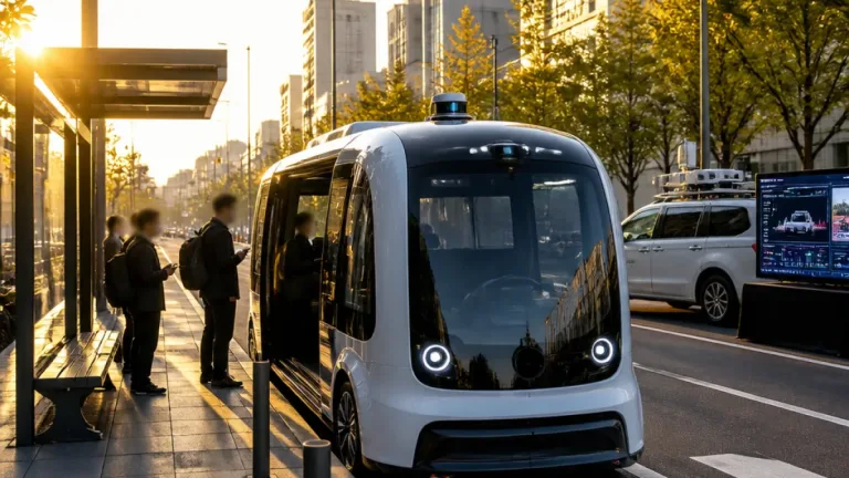 中央通り再編に向け自動運転EVバス、四日市で7回目実験