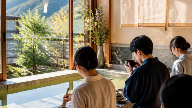 四日市の高校生が湯の山温泉で茶と温泉を結ぶ観光実践イベント