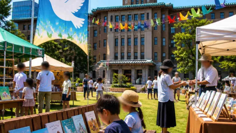 横浜市役所で「横浜ピース・フェスタ」開催、芝生広場で平和を学ぶ
