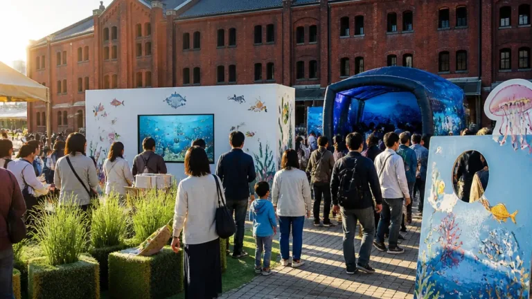 横浜赤レンガで「ぽこポケ」体験 生息地づくりや写真スポットが登場