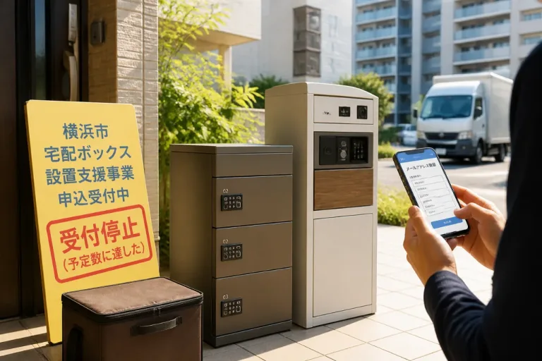 横浜市の宅配ボックス支援、申込停止「予定数に達した」