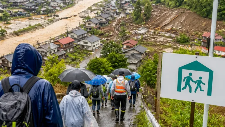 由利本荘市に「レベル4」土砂災害警報、避難の優先を呼びかけ